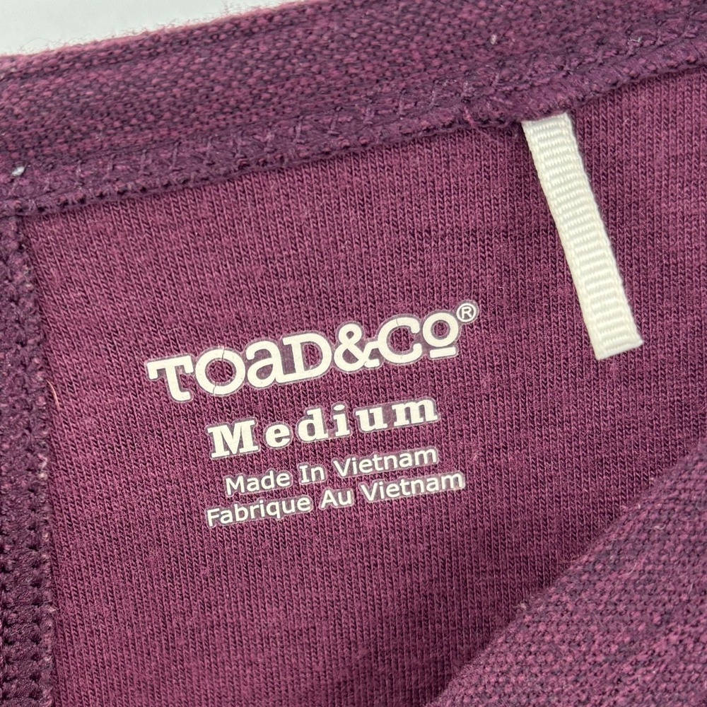 Toad & Co Purple Long Sleeve Knit Tunic Top Stretch Casual Womens Size M - Picture 4 of 6